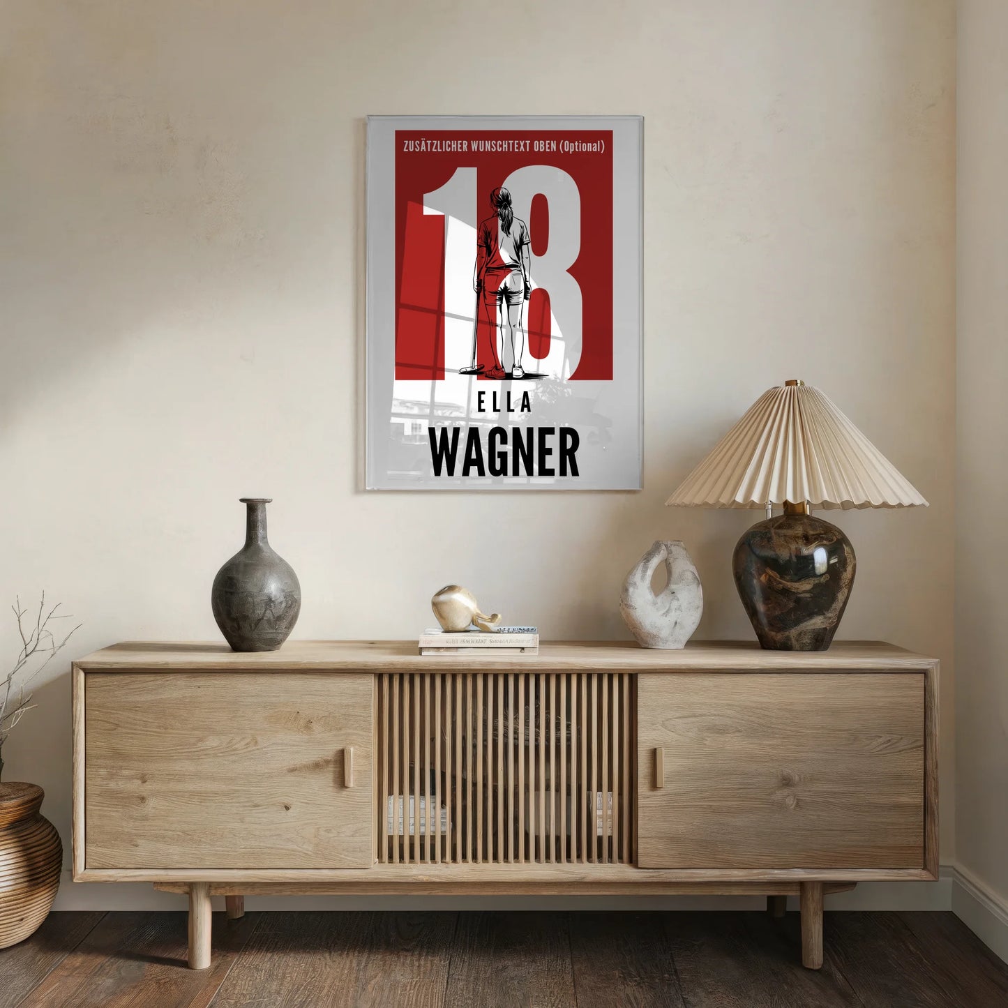 Acrylglas Wandbild Personalisiert Polo Polospielerin Geschenk für Mädchen Turnier