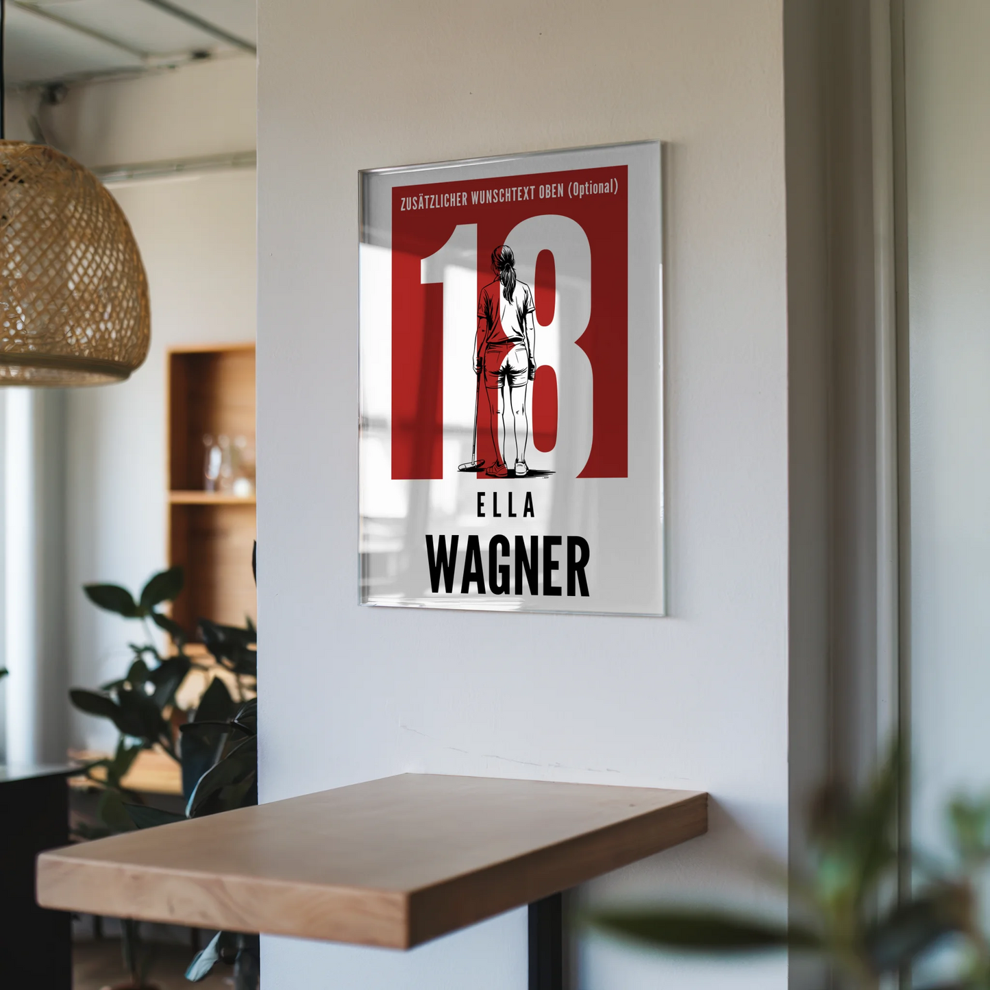 Acrylglas Wandbild Personalisiert Polo Polospielerin Geschenk für Mädchen Turnier