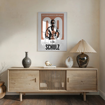 Personalisiertes Acrylglasbild Magnetisch Rugby Rugbyspielerin Geschenk für Tocher Mama Tante Freundin