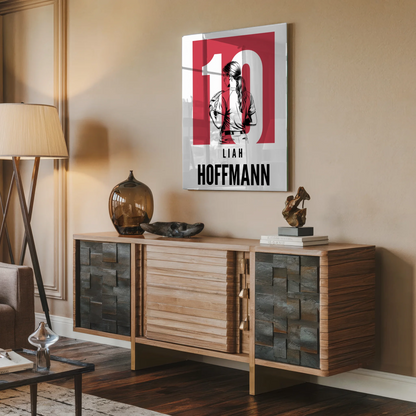 Personalisiertes Acrylglas Bild magnetisch Softball Softballspielerin Geschenk für Tocher Freundin