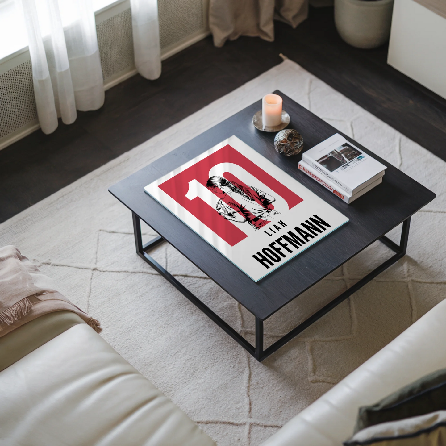 Personalisiertes Acrylglas Bild magnetisch Softball Softballspielerin Geschenk für Tocher Freundin