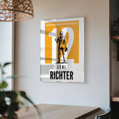 Acrylglasbild Personalisiert magnetisch Softball Softballspielerin Geschenk für Tochter