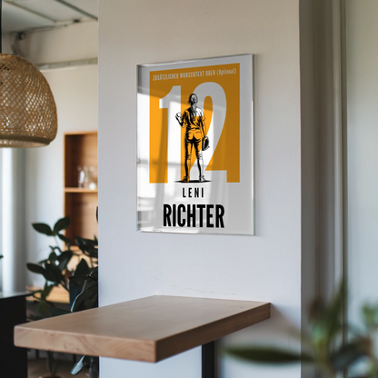 Acrylglasbild Personalisiert magnetisch Softball Softballspielerin Geschenk für Tochter