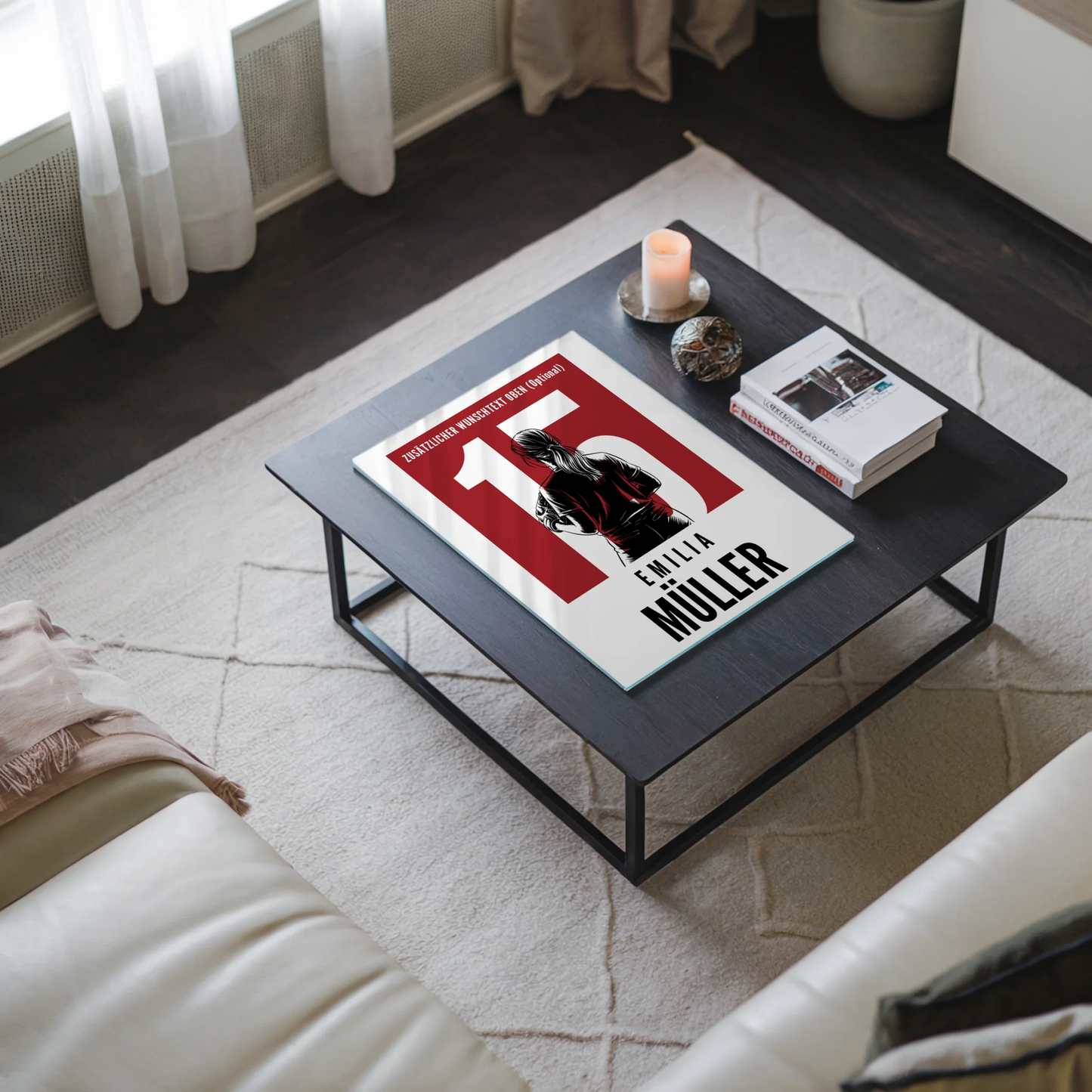 Acrylglas Wandbild Personalisiert magnetisch Softball Softballspielerin Geschenk für Mädchen Turnier Urkunde