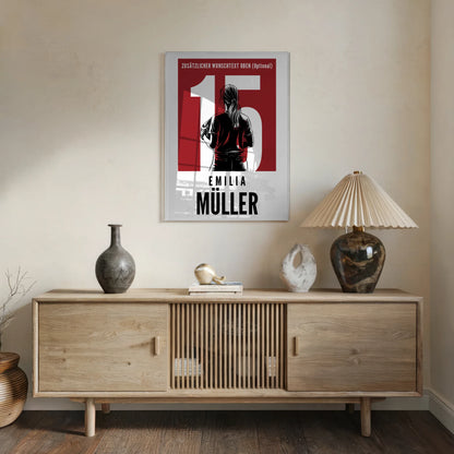 Acrylglas Wandbild Personalisiert magnetisch Softball Softballspielerin Geschenk für Mädchen Turnier Urkunde