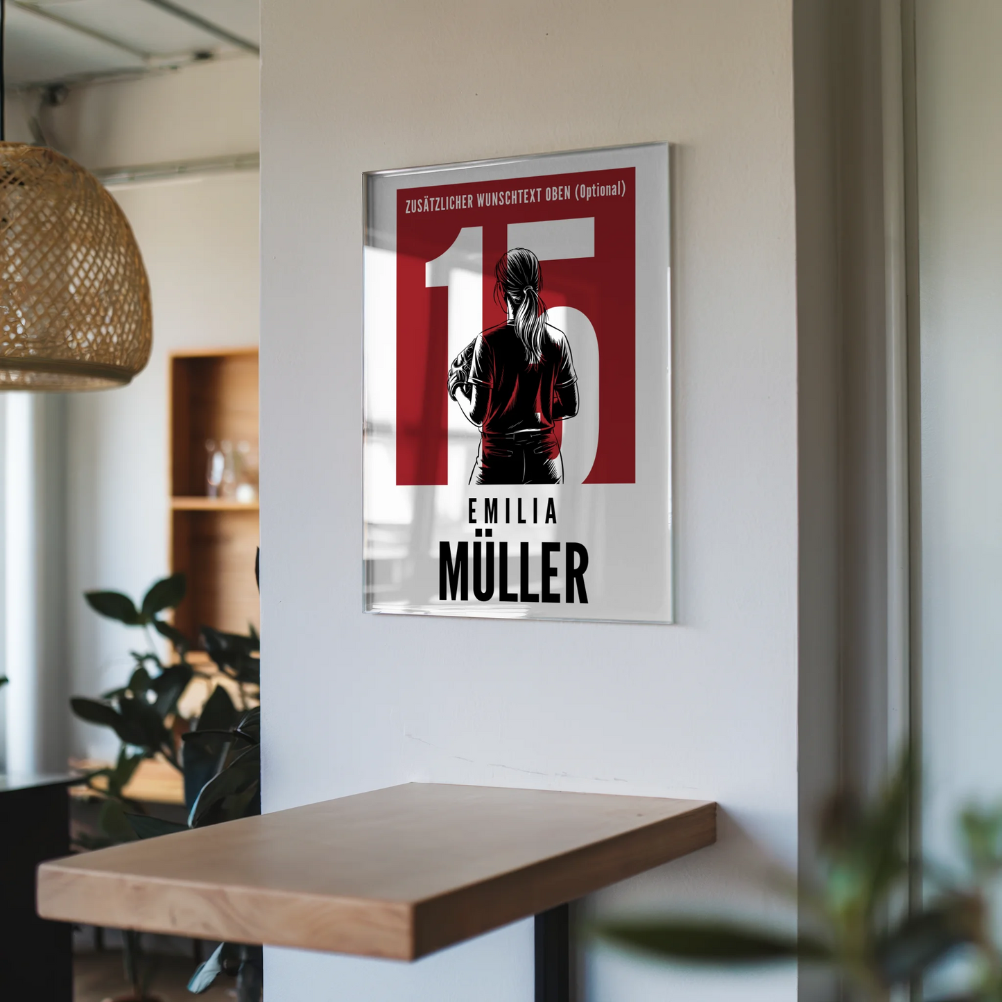 Acrylglas Wandbild Personalisiert magnetisch Softball Softballspielerin Geschenk für Mädchen Turnier Urkunde