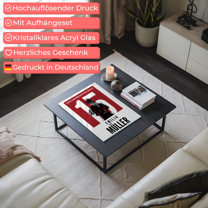 Acrylglas Wandbild Personalisiert magnetisch Softball Softballspielerin Geschenk für Mädchen Turnier Urkunde