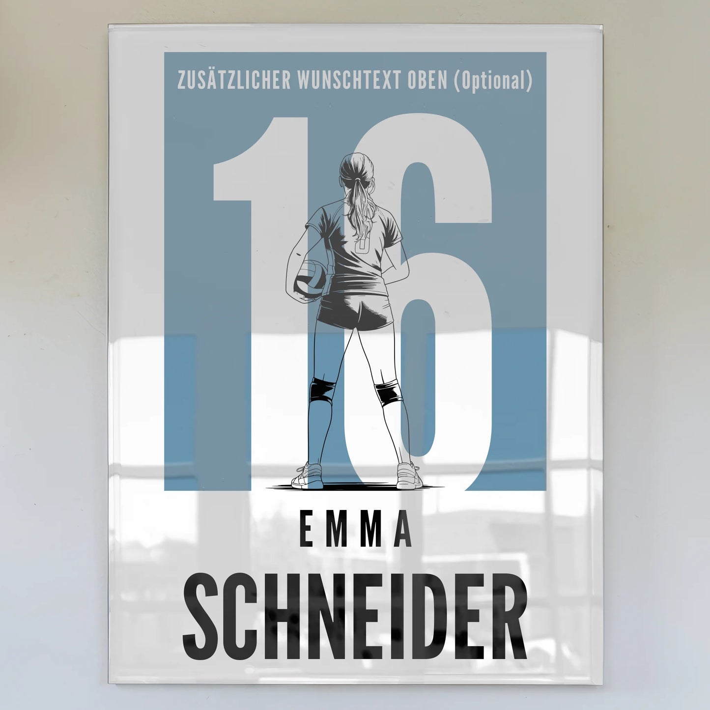 Personalisiertes Acrylglasbild Volleyball Volleyballerin Geschenk für Tocher Freundin