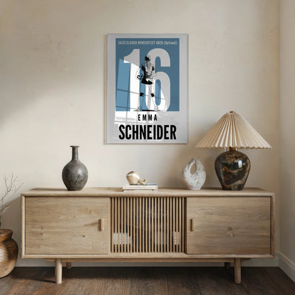 Personalisiertes Acrylglasbild Volleyball Volleyballerin Geschenk für Tocher Freundin