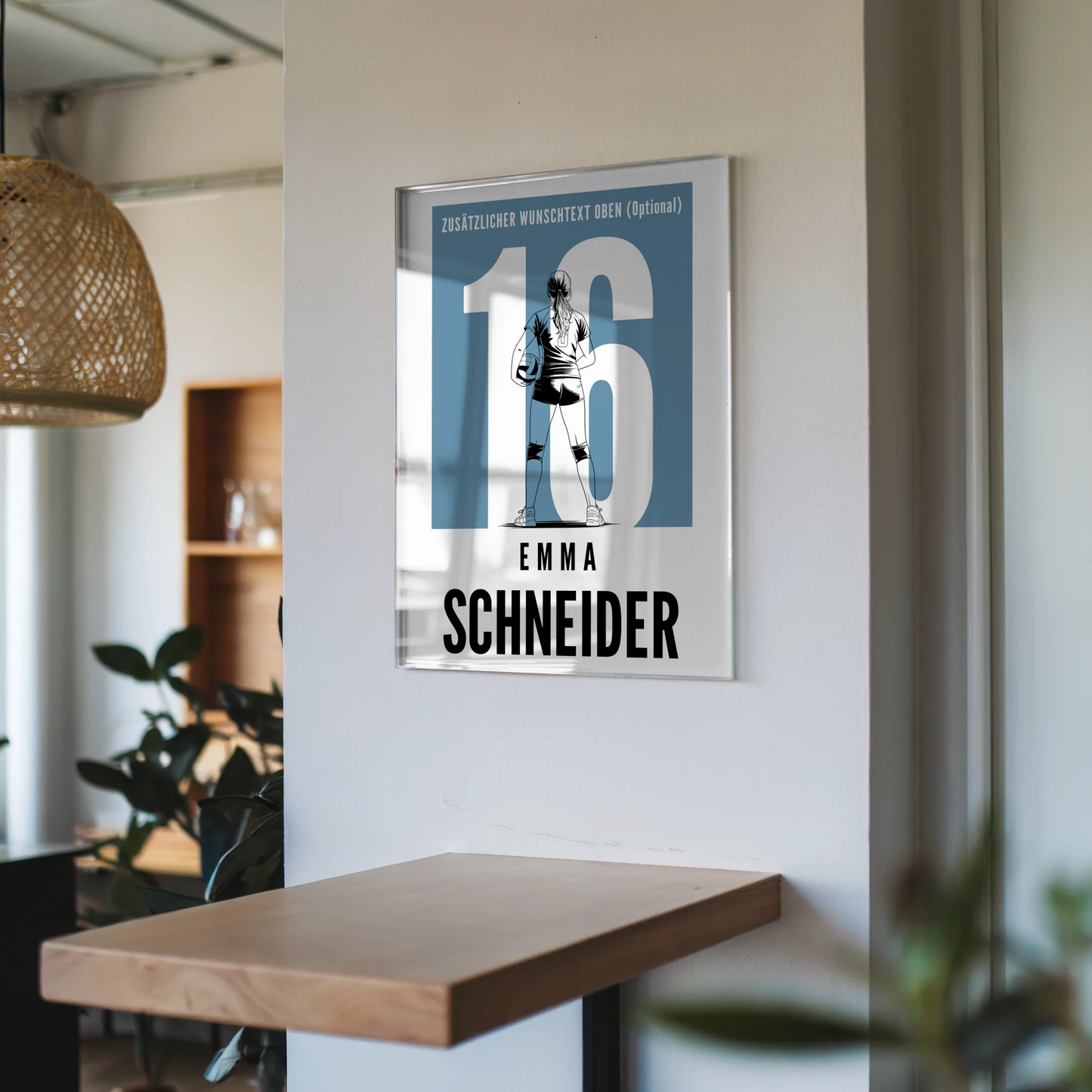 Personalisiertes Acrylglasbild Volleyball Volleyballerin Geschenk für Tocher Freundin