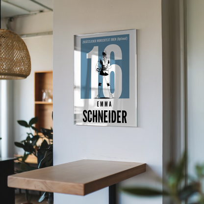 Personalisiertes Acrylglasbild Volleyball Volleyballerin Geschenk für Tocher Freundin