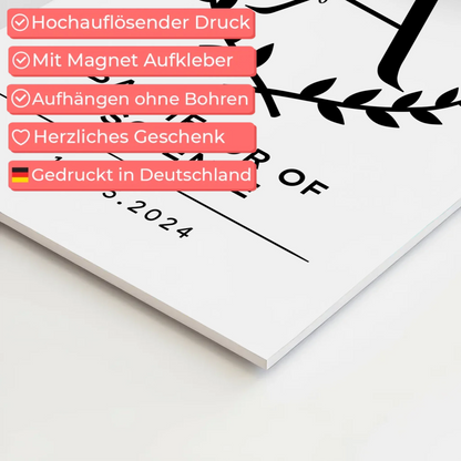 Fotoboard Magnet Poster Geschenk Zum Bachelorabschluss Bachelor Of Science