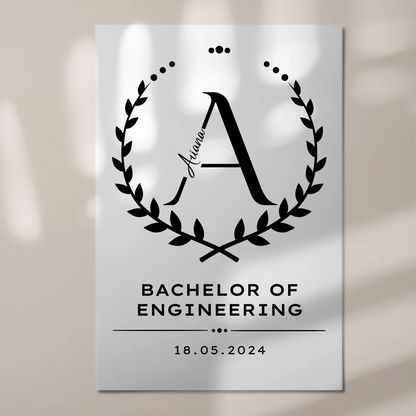Fotoboard Magnetisch Geschenk Bachelorabschluss Bachelor Of Engineering