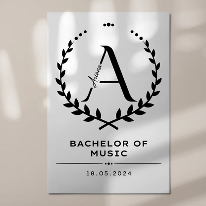 Magnet Wandbild Fotoboard Geschenk Zum Bachelorabschluss Bachelor Of Music