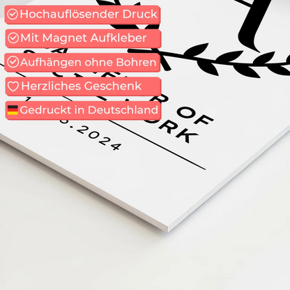 Fotoboard Magnetisch Geschenk Zum Bestandenen Bachelor Bachelor Of Social Work