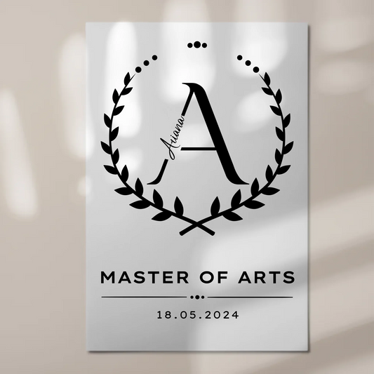 Fotoboard Magnet Poster Master Abschluss Geschenk Master Of Arts