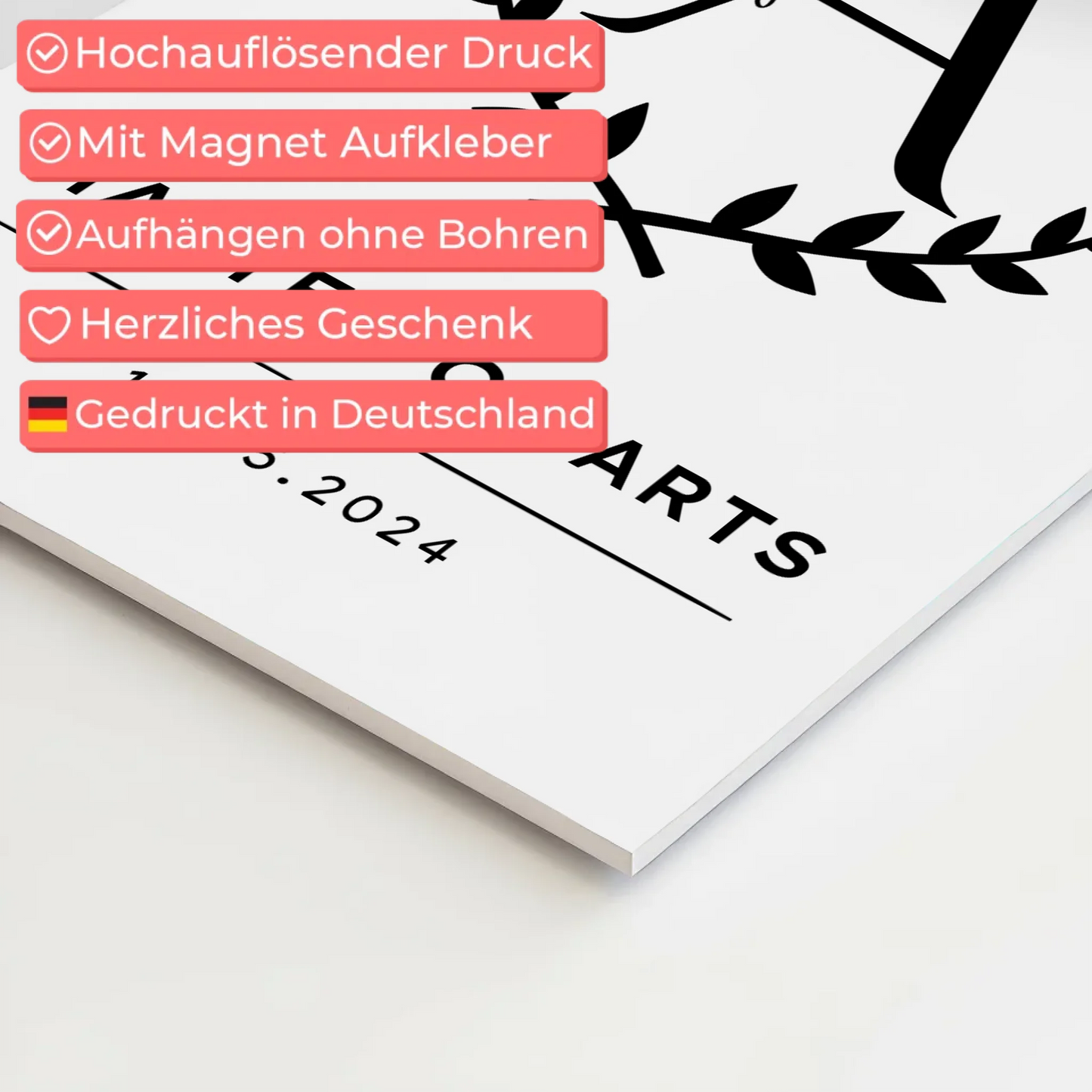 Fotoboard Magnet Poster Master Abschluss Geschenk Master Of Arts