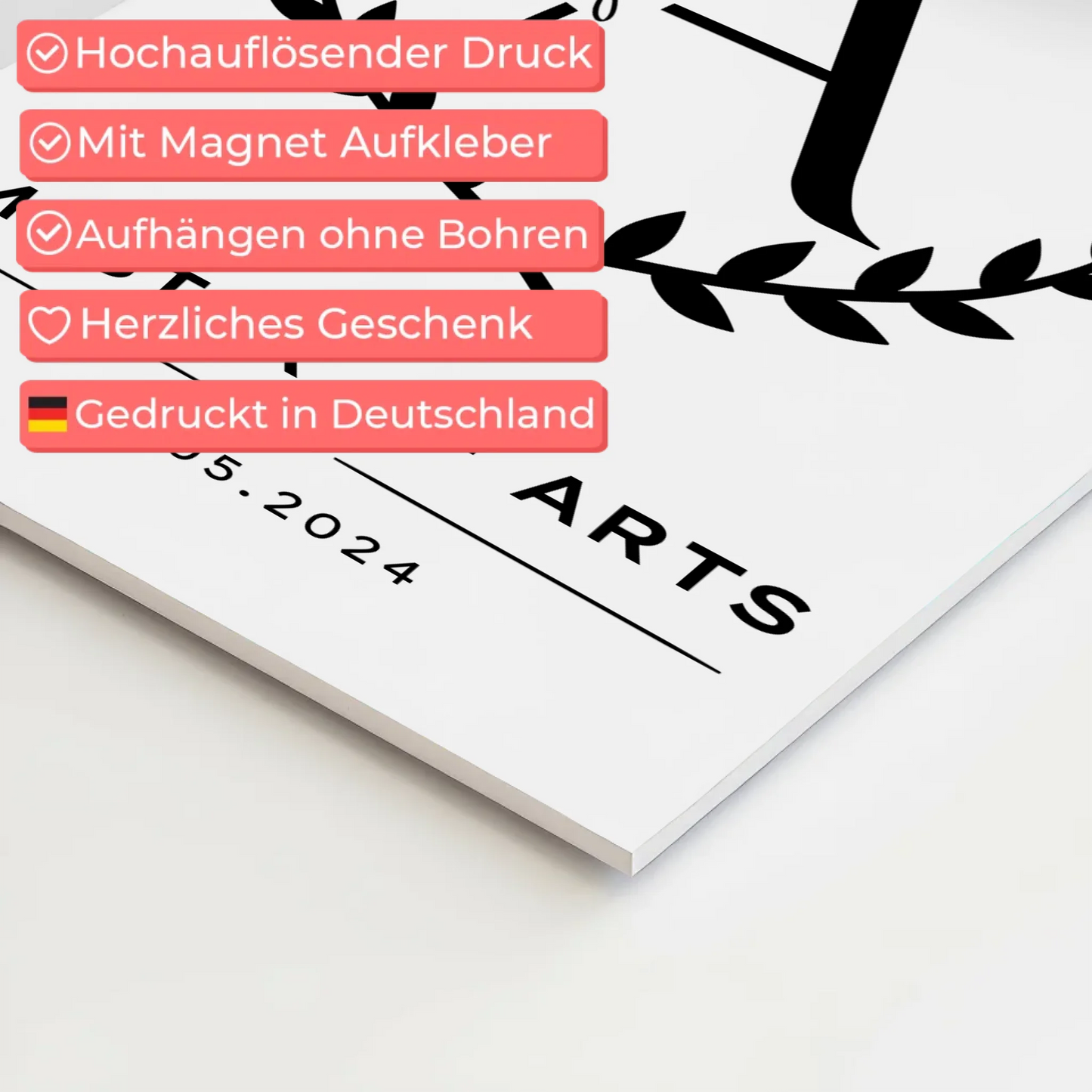 Fotoboard Magnet Poster Master Abschluss Geschenk Master Of Arts