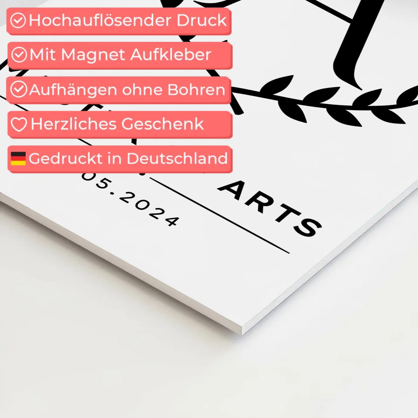 Fotoboard Magnet Poster Master Abschluss Geschenk Master Of Arts