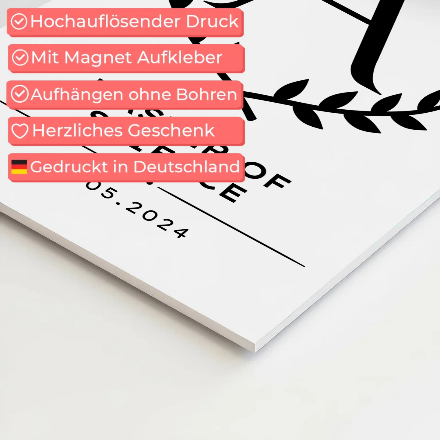 Magnet Fotoboard Geschenk Zum Masterabschluss Master Of Science