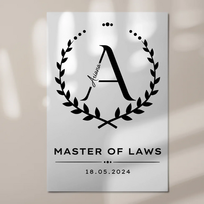 Magnet Wandbild Fotoboard Geschenk Zum Master Master Of Laws