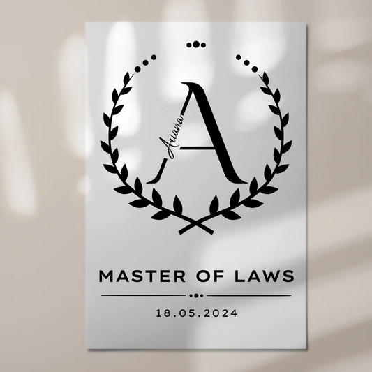 Magnet Wandbild Fotoboard Geschenk Zum Master Master Of Laws