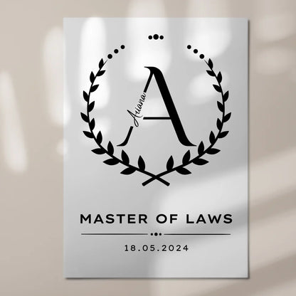 Magnet Wandbild Fotoboard Geschenk Zum Master Master Of Laws