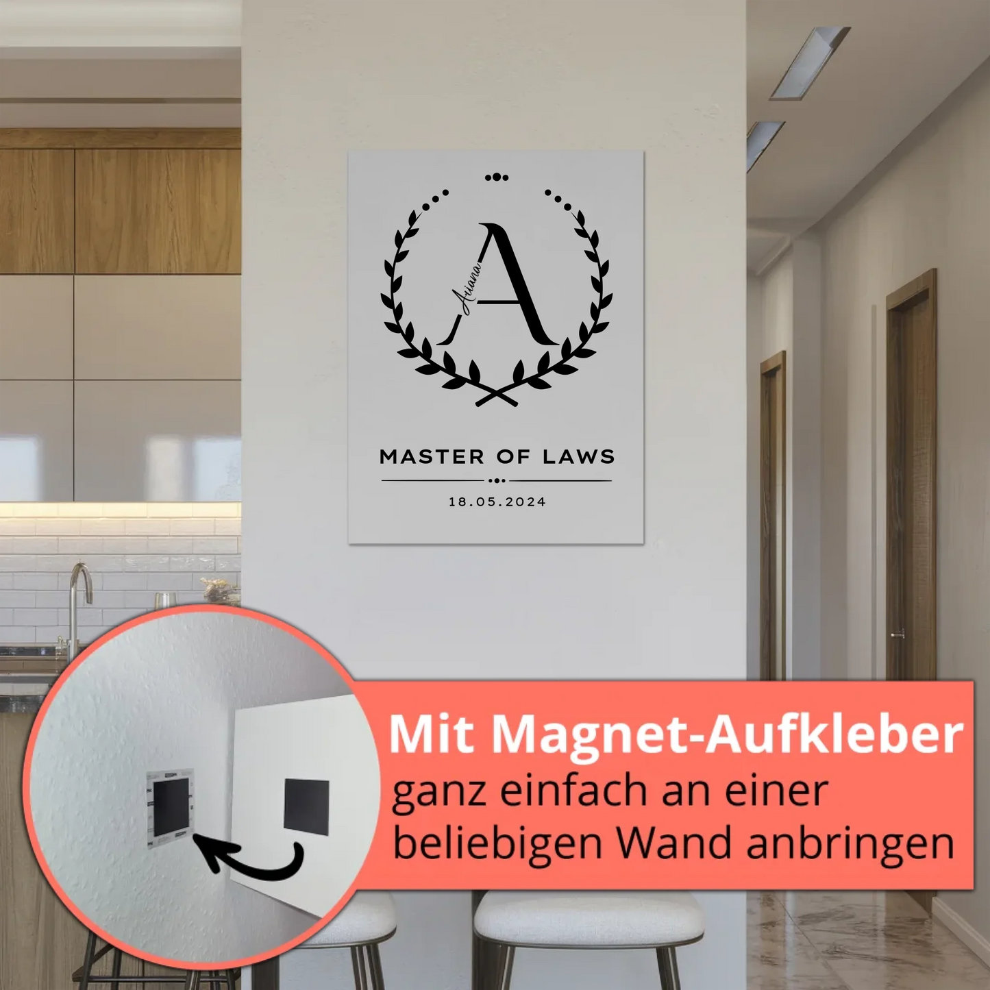 Magnet Wandbild Fotoboard Geschenk Zum Master Master Of Laws