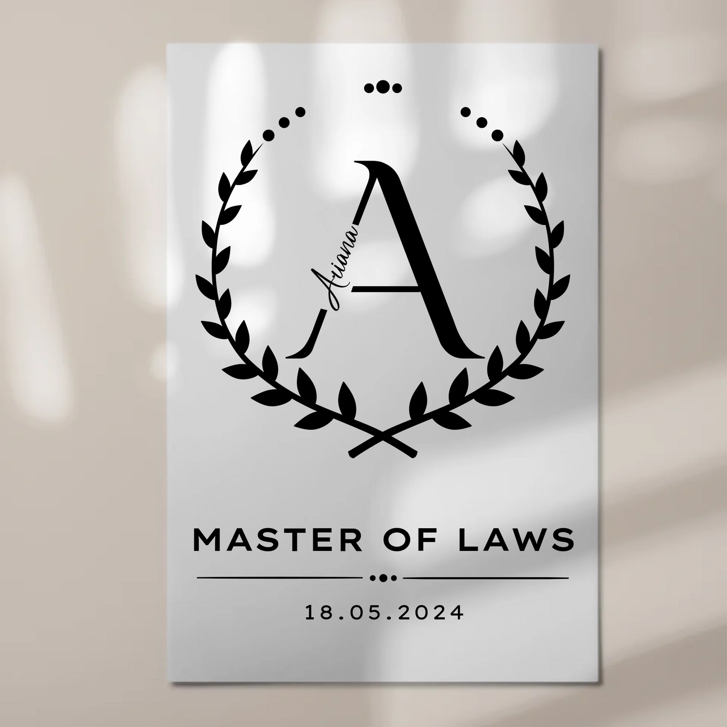 Magnet Wandbild Fotoboard Geschenk Zum Master Master Of Laws