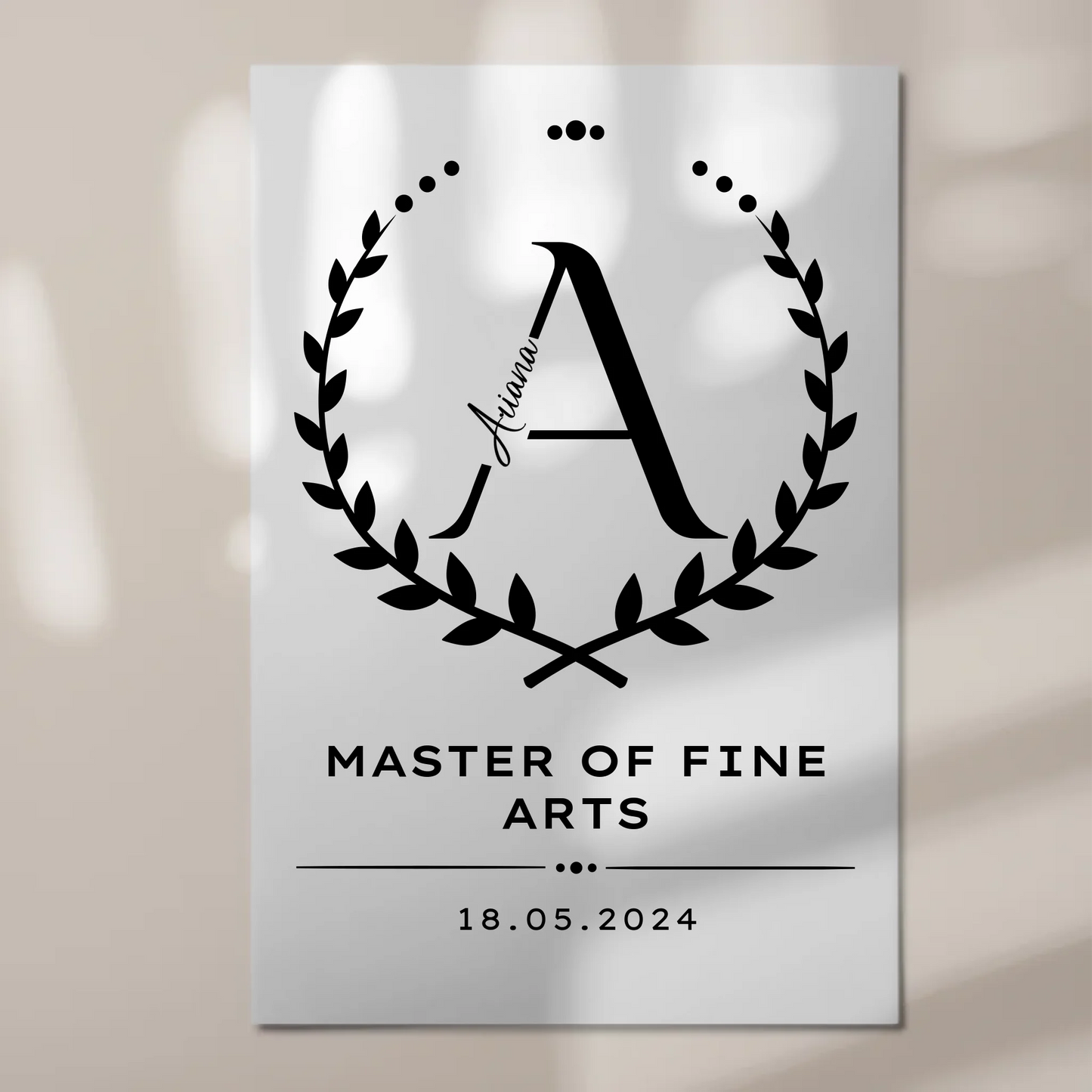 Fotoboard Magnet Poster Master Abschluss Geschenk Master Of Fine Arts