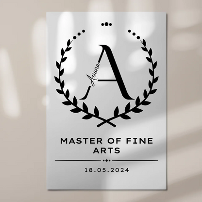 Fotoboard Magnet Poster Master Abschluss Geschenk Master Of Fine Arts