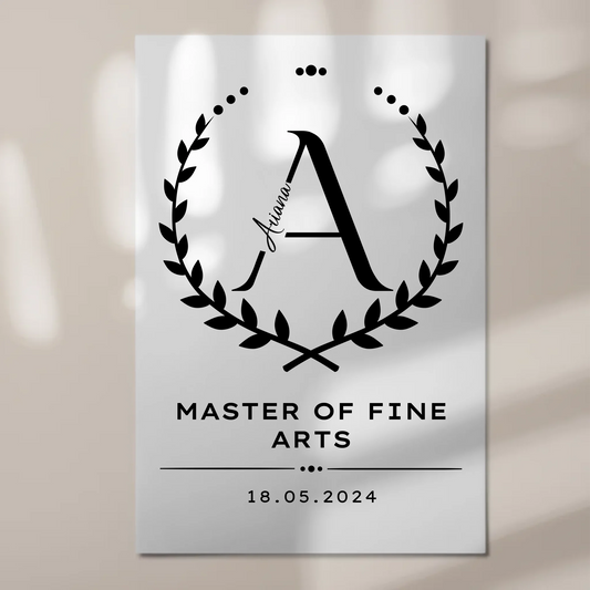Fotoboard Magnet Poster Master Abschluss Geschenk Master Of Fine Arts