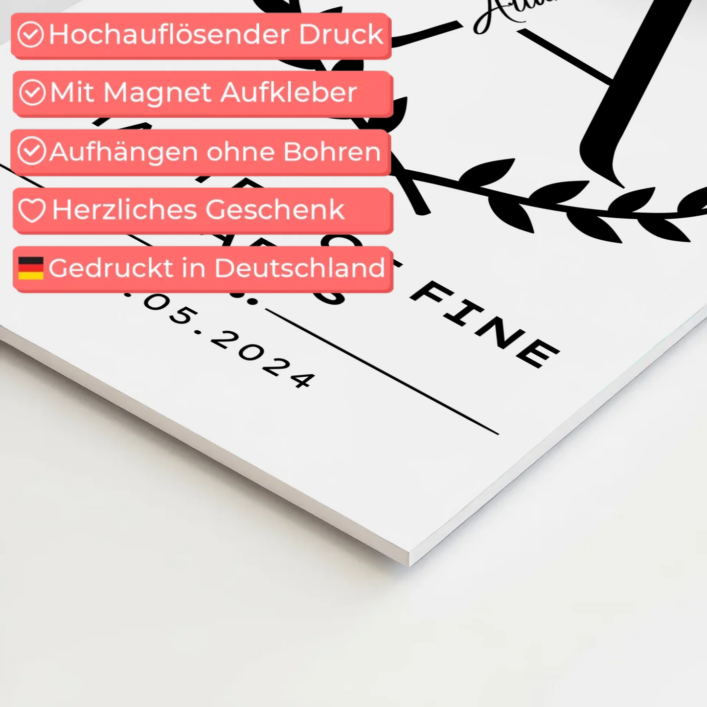 Fotoboard Magnet Poster Master Abschluss Geschenk Master Of Fine Arts