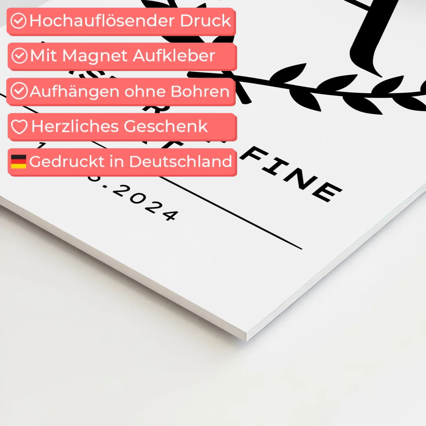 Fotoboard Magnet Poster Master Abschluss Geschenk Master Of Fine Arts