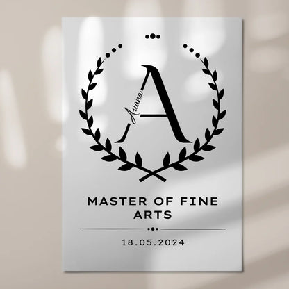 Fotoboard Magnet Poster Master Abschluss Geschenk Master Of Fine Arts