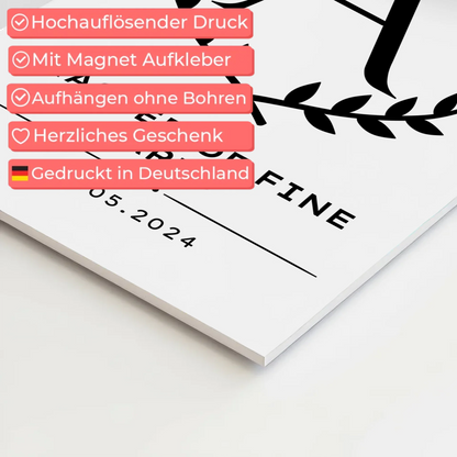 Fotoboard Magnet Poster Master Abschluss Geschenk Master Of Fine Arts