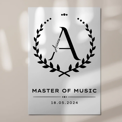 Fotoboard Magnetisch Geschenk Zum Masterabschluss Master Of Music