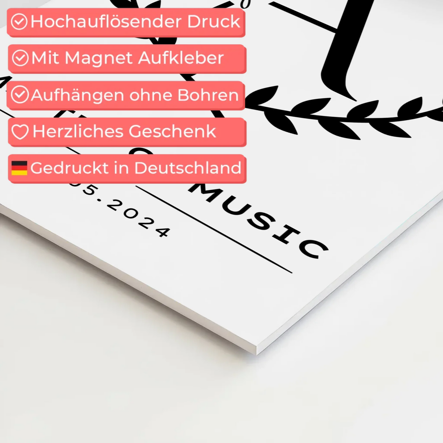 Fotoboard Magnetisch Geschenk Zum Masterabschluss Master Of Music