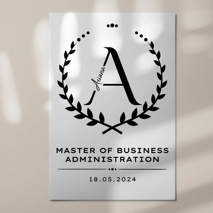Fotoboard Magnet Poster Geschenk Masterabschluss Master Of Business Administration