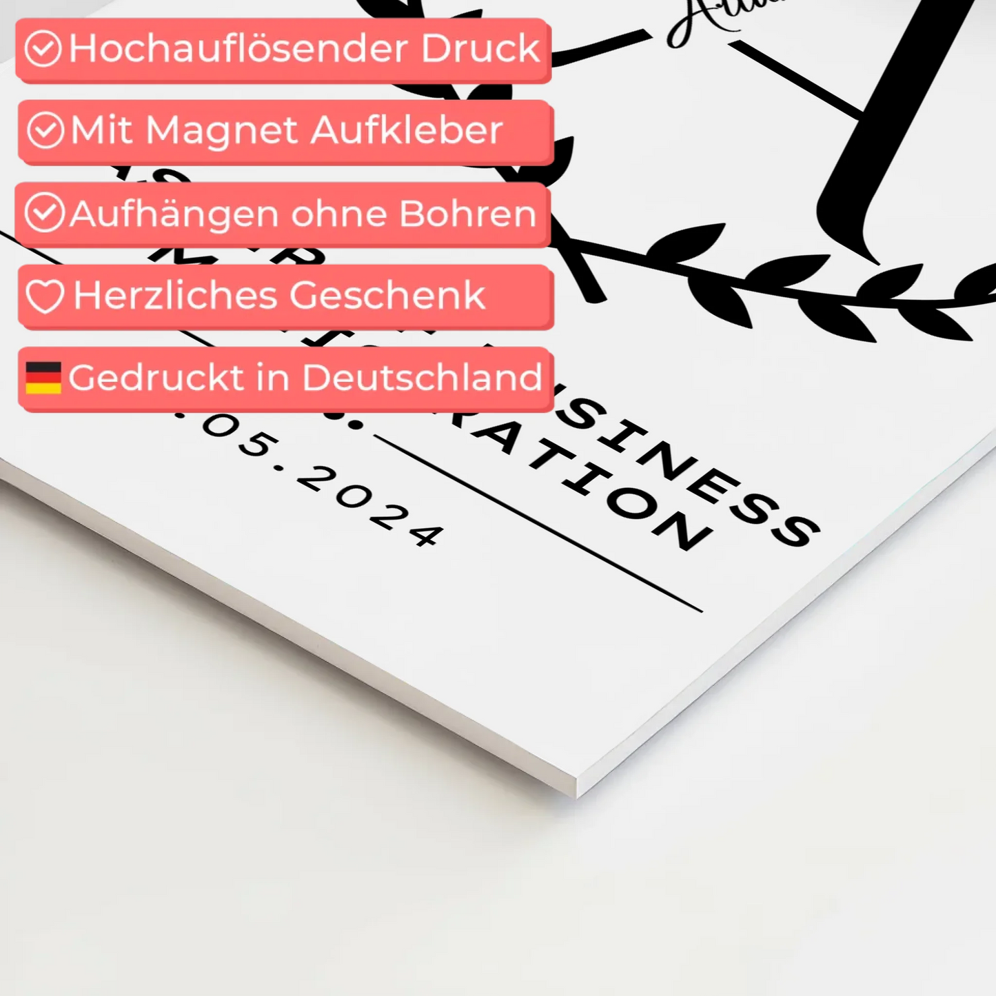 Fotoboard Magnet Poster Geschenk Masterabschluss Master Of Business Administration