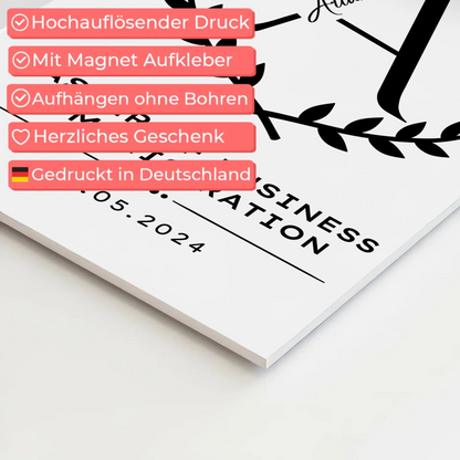 Fotoboard Magnet Poster Geschenk Masterabschluss Master Of Business Administration