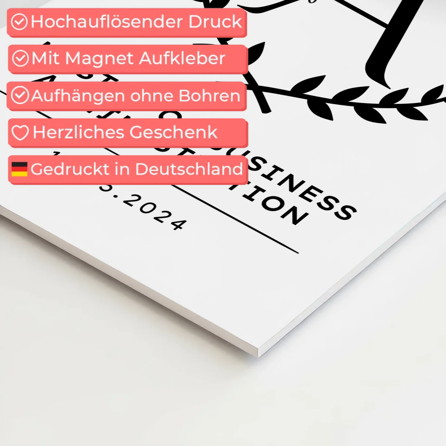 Fotoboard Magnet Poster Geschenk Masterabschluss Master Of Business Administration