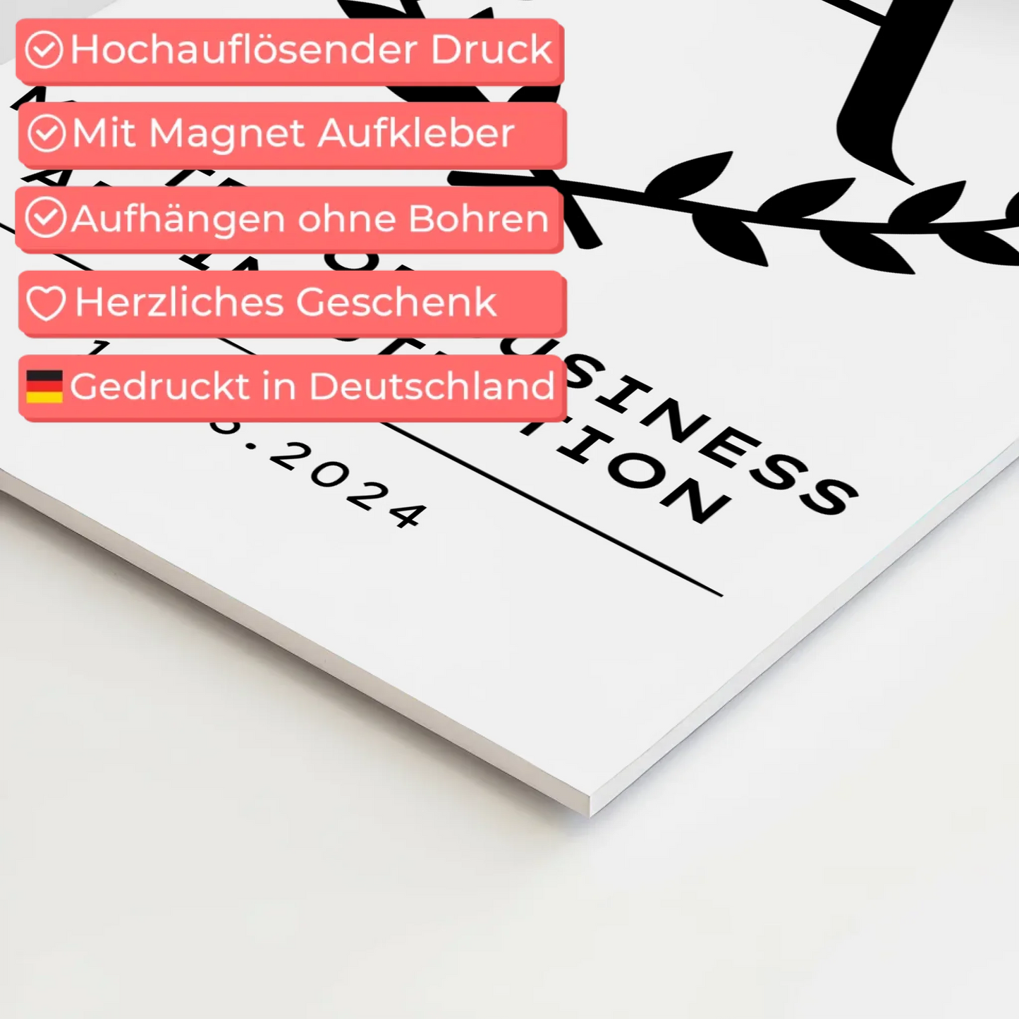 Fotoboard Magnet Poster Geschenk Masterabschluss Master Of Business Administration