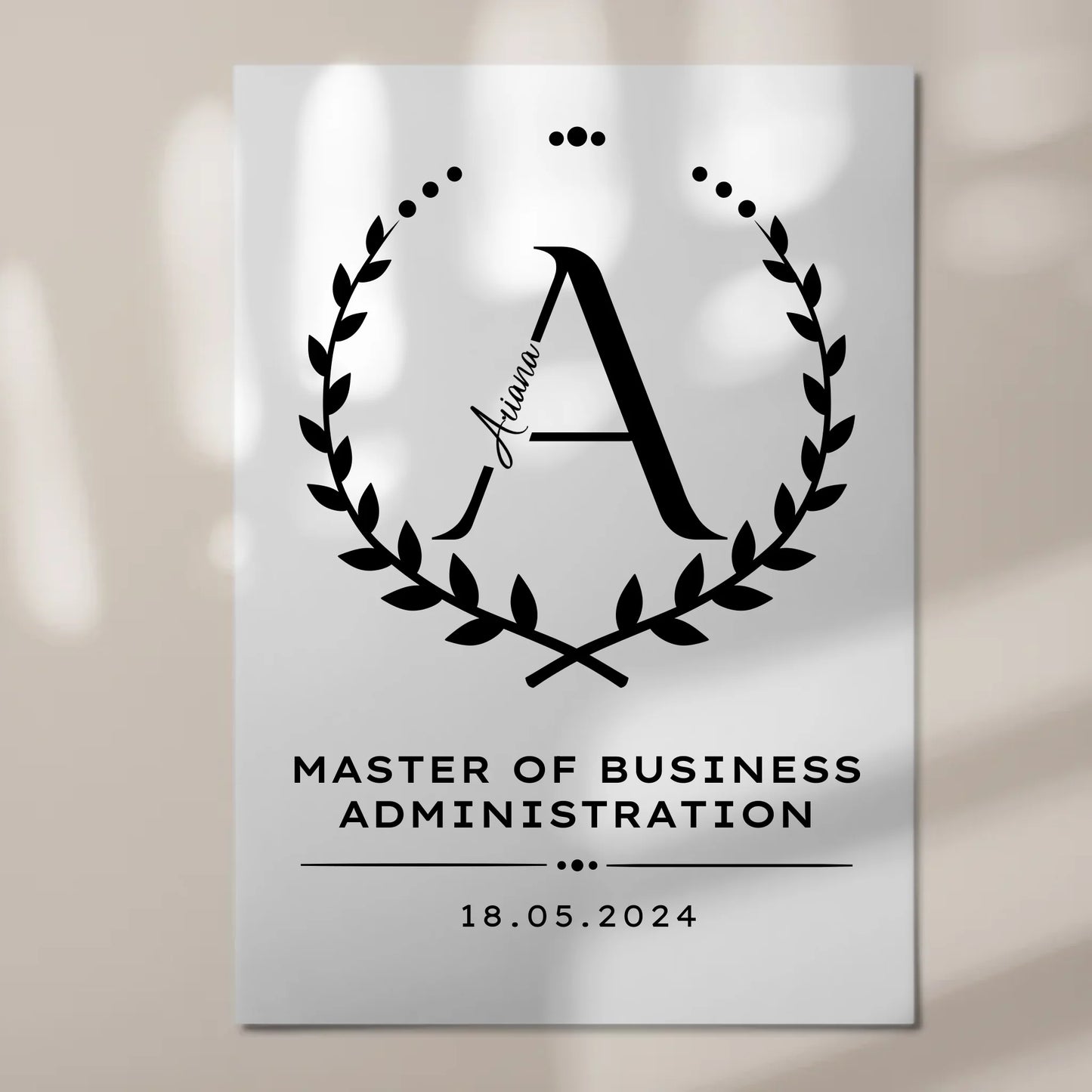 Fotoboard Magnet Poster Geschenk Masterabschluss Master Of Business Administration