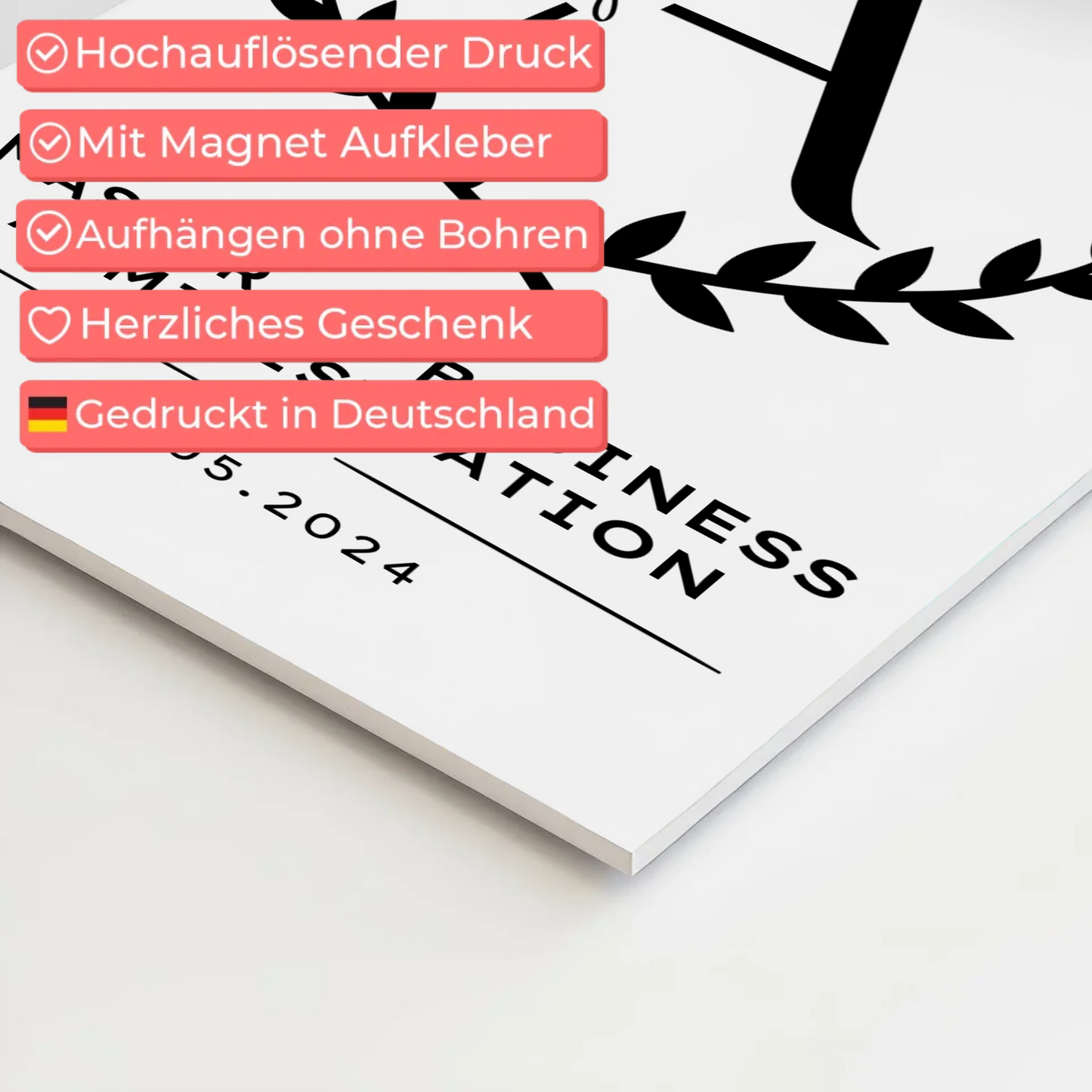 Fotoboard Magnet Poster Geschenk Masterabschluss Master Of Business Administration