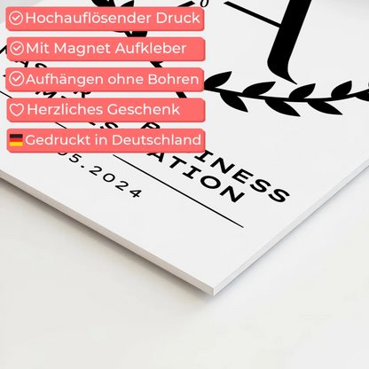 Fotoboard Magnet Poster Geschenk Masterabschluss Master Of Business Administration