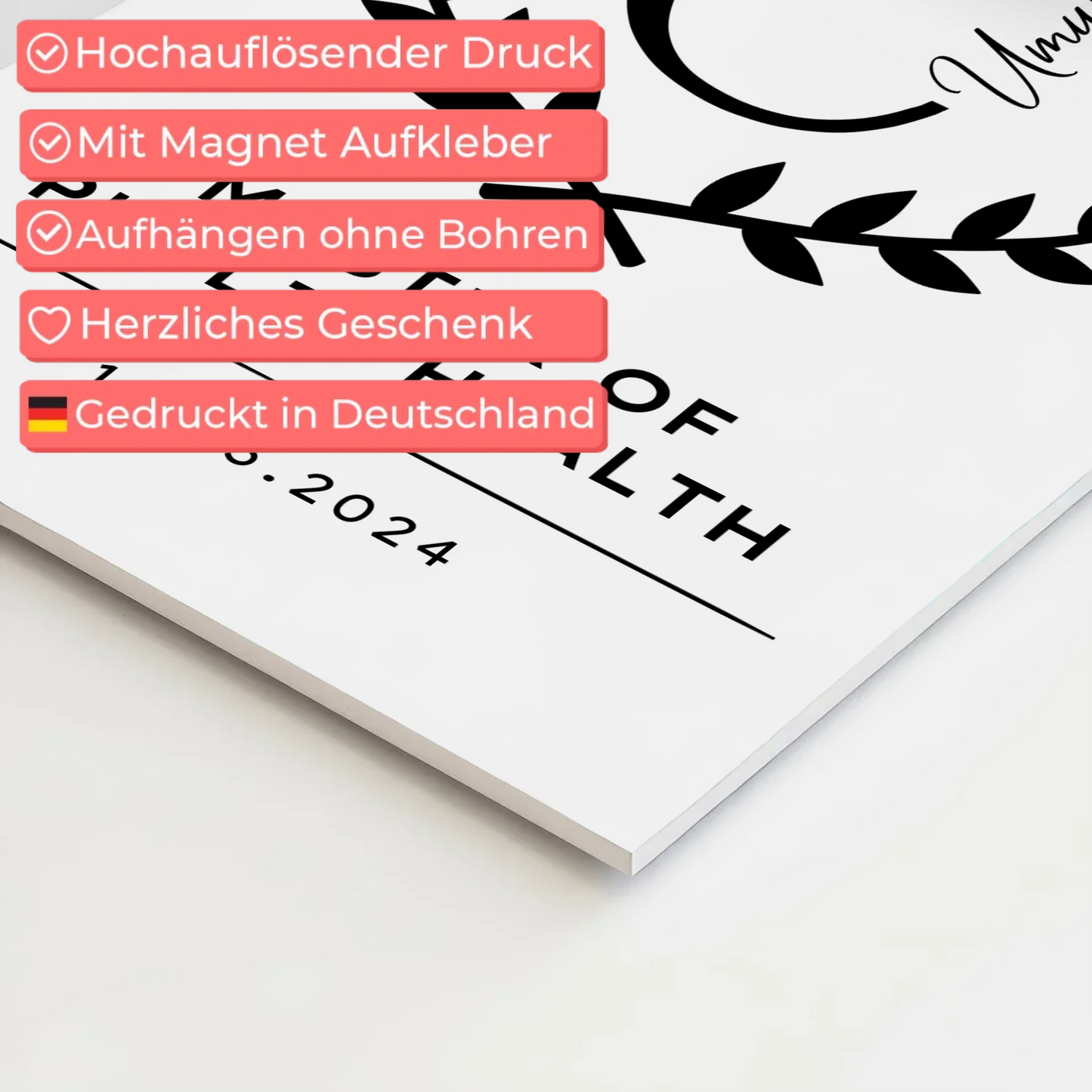 Magnet Fotoboard Geschenk Zum Master Master Of Public Health