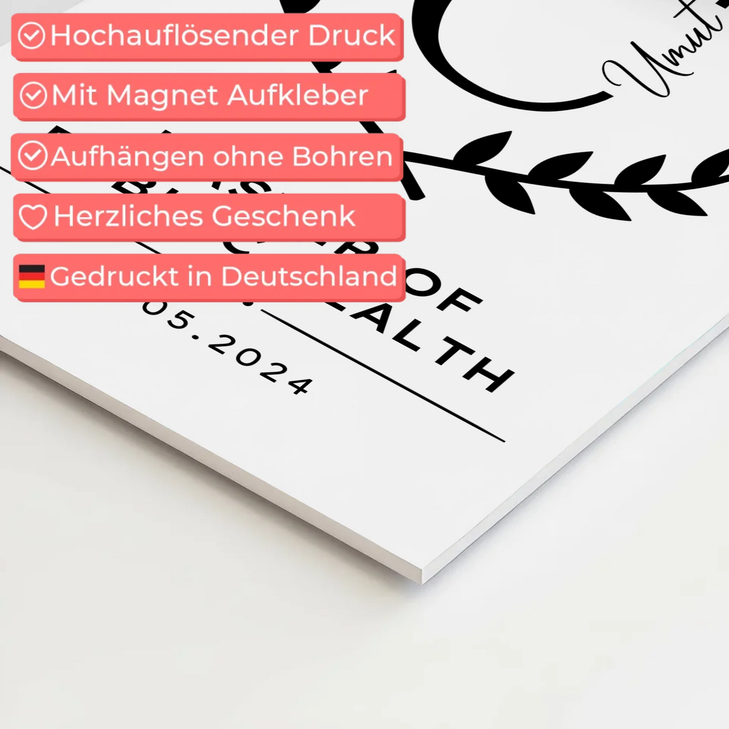 Magnet Fotoboard Geschenk Zum Master Master Of Public Health