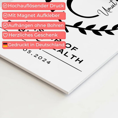 Magnet Fotoboard Geschenk Zum Master Master Of Public Health