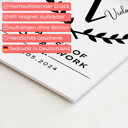 Fotoboard Magnet Wandbild Geschenk Zum Bestandenen Master Master Of Social Work